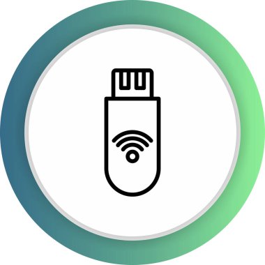 Soyut arkaplanda flaş wifi simgesi izole edildi