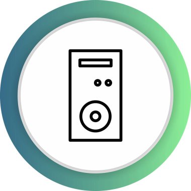  pc simgesi soyut arkaplanda izole edildi