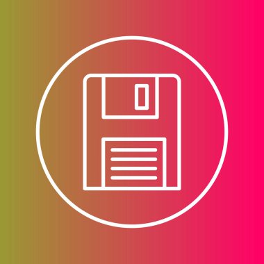 Soyut arkaplanda izole edilmiş disket simgesi