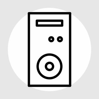  pc simgesi soyut arkaplanda izole edildi