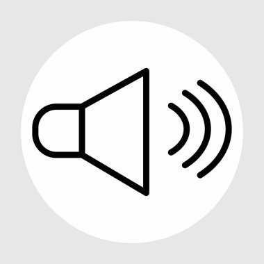 soyut arkaplanda ses simgesi izole edildi