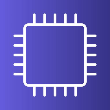 Soyut arkaplanda işlemci simgesi izole edildi