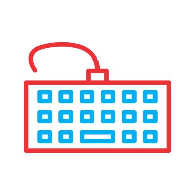 Soyut arkaplanda klavye simgesi izole edildi