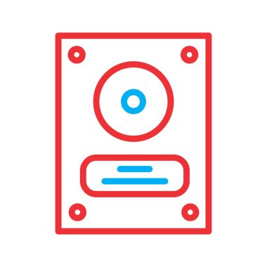 Sabit disk simgesi soyut arkaplanda izole edildi