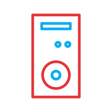  pc simgesi soyut arkaplanda izole edildi