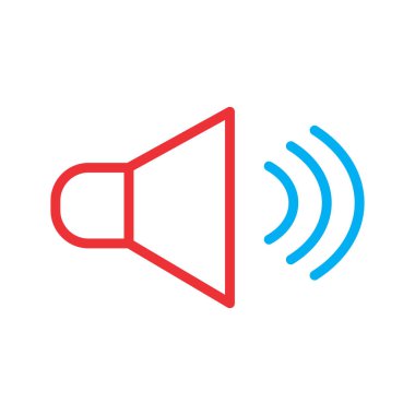 soyut arkaplanda ses simgesi izole edildi