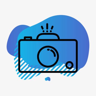  Kamera simgesi soyut arkaplanda izole edildi