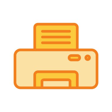 Soyut arkaplanda yazıcı simgesi izole edildi