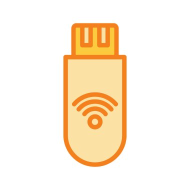 Soyut arkaplanda flaş wifi simgesi izole edildi