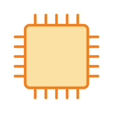 Soyut arkaplanda işlemci simgesi izole edildi