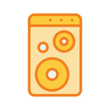 Woofer simgesi soyut arkaplanda izole edildi