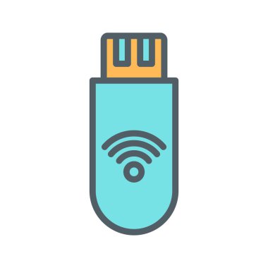 Soyut arkaplanda flaş wifi simgesi izole edildi