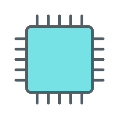 Soyut arkaplanda işlemci simgesi izole edildi