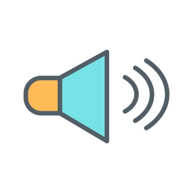 soyut arkaplanda ses simgesi izole edildi