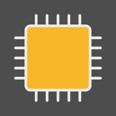 Soyut arkaplanda işlemci simgesi izole edildi