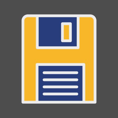 Soyut arkaplanda izole edilmiş disket simgesi