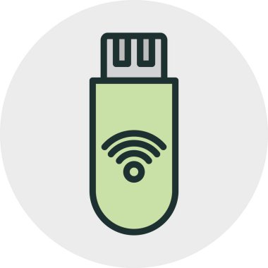 Soyut arkaplanda flaş wifi simgesi izole edildi