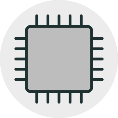 Soyut arkaplanda işlemci simgesi izole edildi