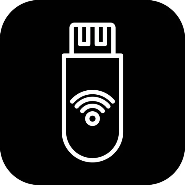 Flash Wifi Icon Isolated Abstract Background — 스톡 벡터