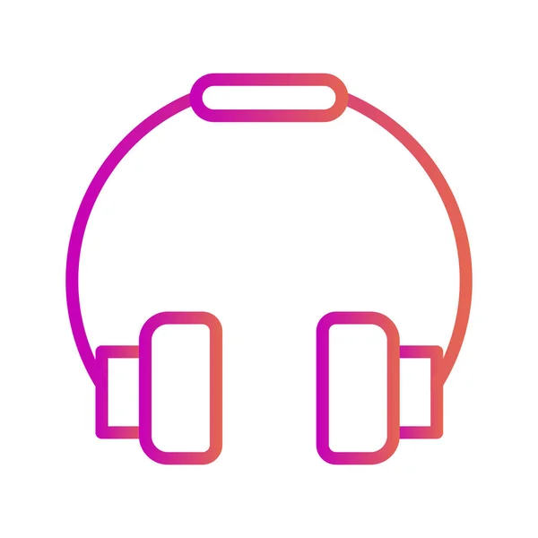 Headfone Icono Aislado Sobre Fondo Abstracto — Vector de stock