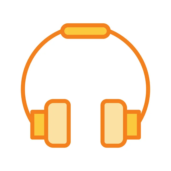 Headfone Icono Aislado Sobre Fondo Abstracto — Archivo Imágenes Vectoriales