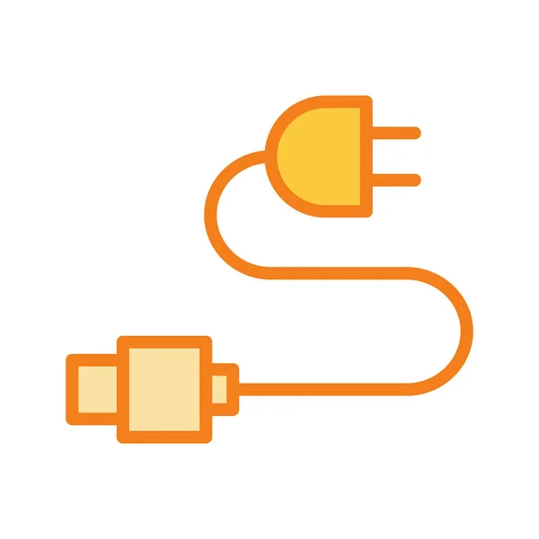 Icono Cable Carga Aislado Sobre Fondo Abstracto — Archivo Imágenes Vectoriales