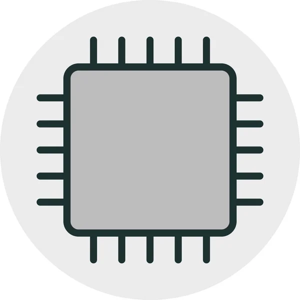 Ikona Procesoru Izolovaná Abstraktním Pozadí — Stockový vektor