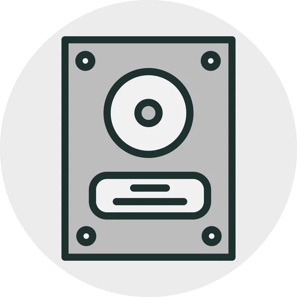 Icono Del Disco Duro Aislado Sobre Fondo Abstracto — Vector de stock