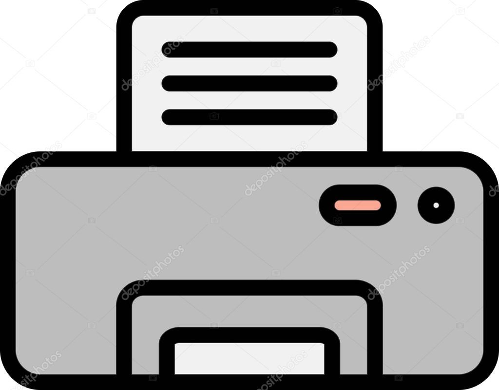 printer icon isolated on abstract background