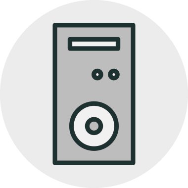  pc simgesi soyut arkaplanda izole edildi