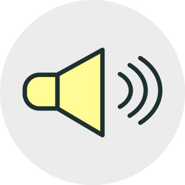 soyut arkaplanda ses simgesi izole edildi