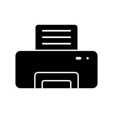 Soyut arkaplanda yazıcı simgesi izole edildi