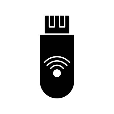 Soyut arkaplanda flaş wifi simgesi izole edildi