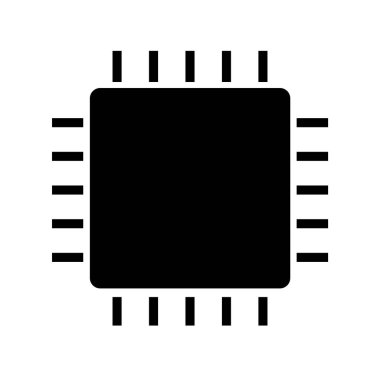 Soyut arkaplanda işlemci simgesi izole edildi