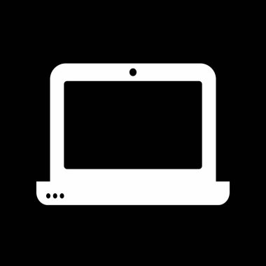 Soyut arkaplanda dizüstü bilgisayar simgesi izole edildi