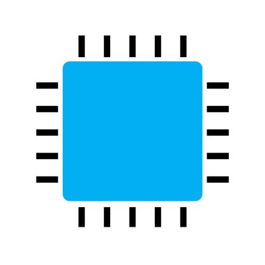 Soyut arkaplanda işlemci simgesi izole edildi