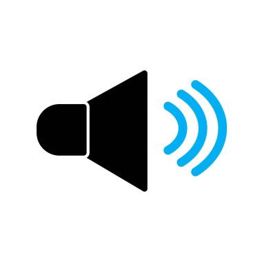 soyut arkaplanda ses simgesi izole edildi