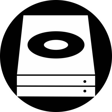 Cd oda simgesi soyut arkaplanda izole edildi