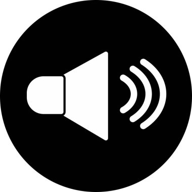 soyut arkaplanda ses simgesi izole edildi