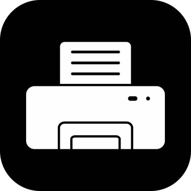 Soyut arkaplanda yazıcı simgesi izole edildi