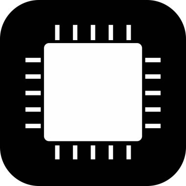 Soyut arkaplanda işlemci simgesi izole edildi