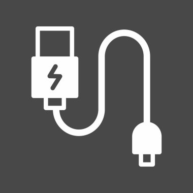 soyut arkaplanda veri kablosu simgesi izole edildi