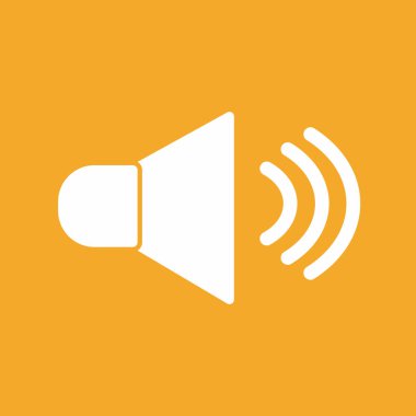 soyut arkaplanda ses simgesi izole edildi