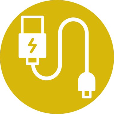 soyut arkaplanda veri kablosu simgesi izole edildi