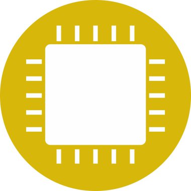 Soyut arkaplanda işlemci simgesi izole edildi