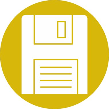 Soyut arkaplanda izole edilmiş disket simgesi