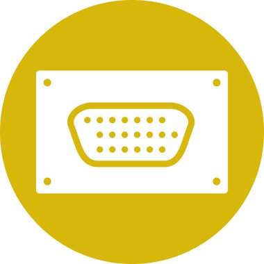 vga Kablo simgesi soyut arkaplanda izole edildi