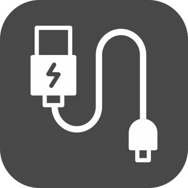 soyut arkaplanda veri kablosu simgesi izole edildi