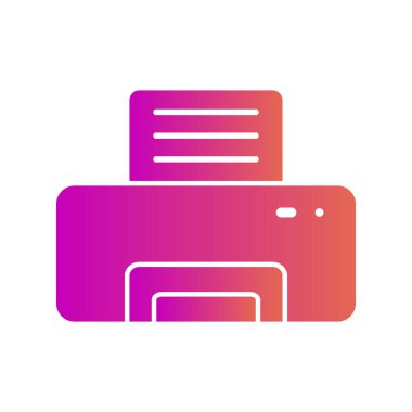 Soyut arkaplanda yazıcı simgesi izole edildi