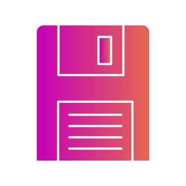 Soyut arkaplanda izole edilmiş disket simgesi